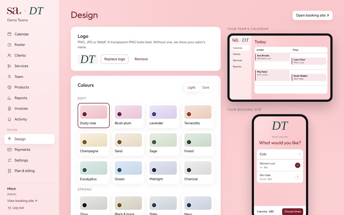 Design screen